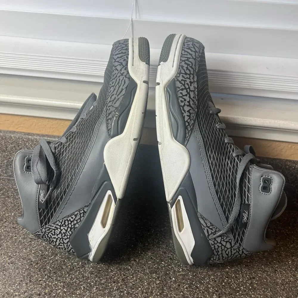 Nike Air Jordan Flight Club 80's Cool Gray/Black 599583-004 Men's Shoes Size 13.